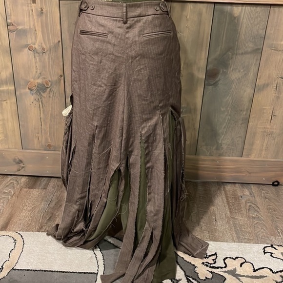 Handcrafted 4 layer upcycled/gypsy/pirate/medieval renaissance skirt bottom M/L - Picture 5 of 15